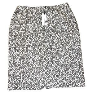 NEW Abbey Glass Wren Pebble Speckled Silver Grey Pencil Skirt Business Large L